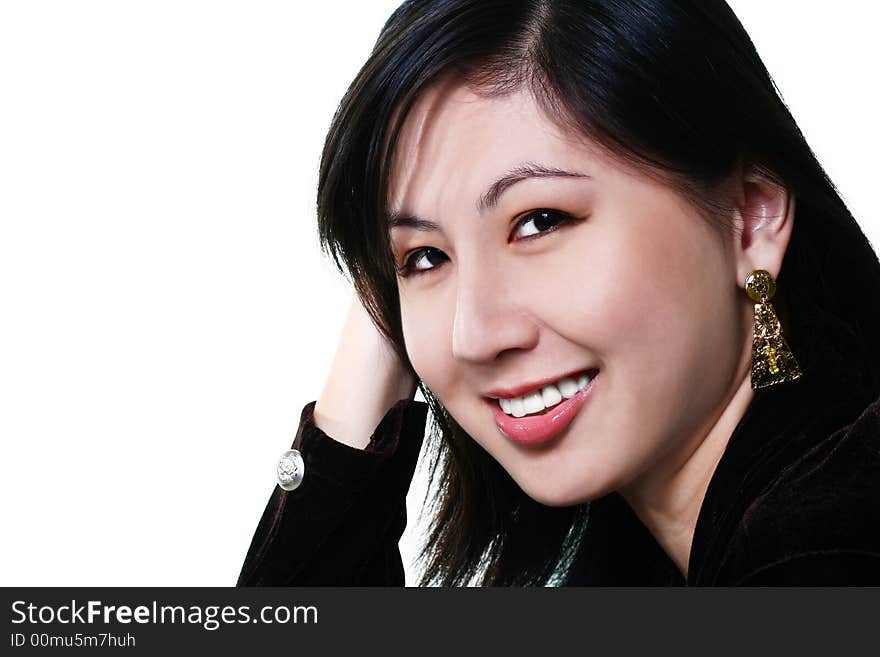 Portrait of a young asian woman. Portrait of a young asian woman