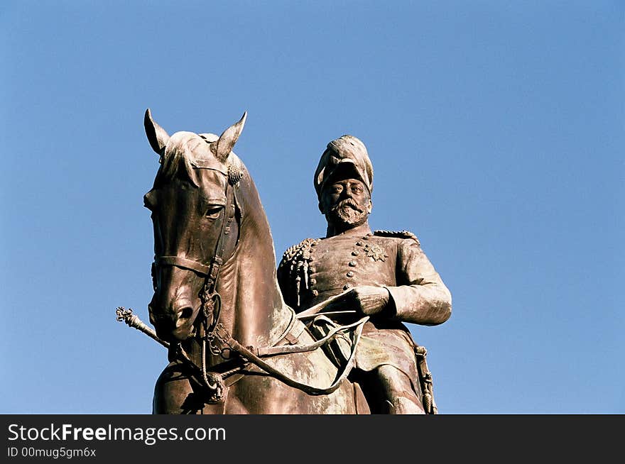 Image of King Edward on his horse. Image of King Edward on his horse