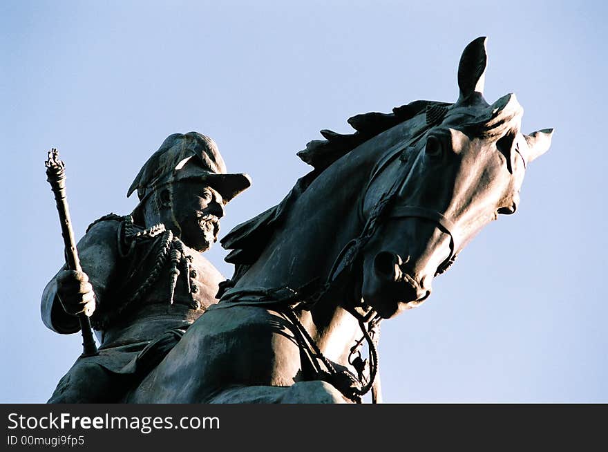 Image of King Edward on his horse. Image of King Edward on his horse