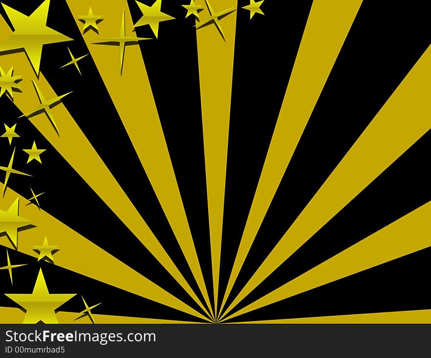 A yellow and black background featuring gold stars. A yellow and black background featuring gold stars