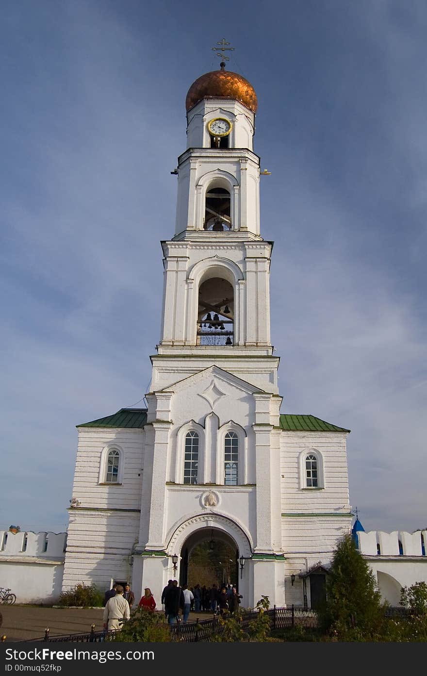 The bell tower in the russian church