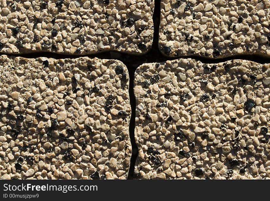 Closeup of pavement bricks