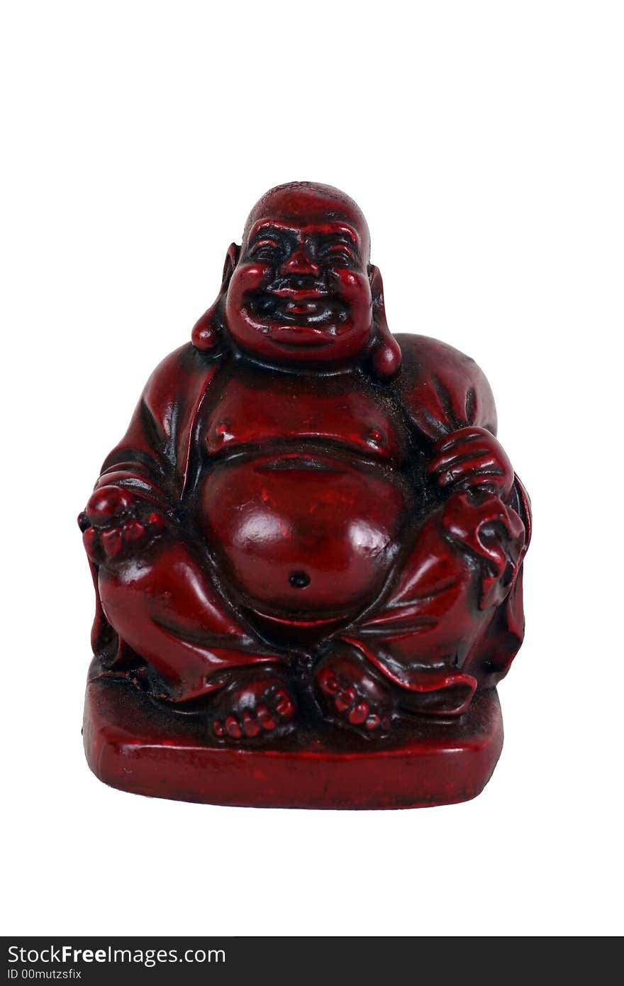 Red laughing Buddha