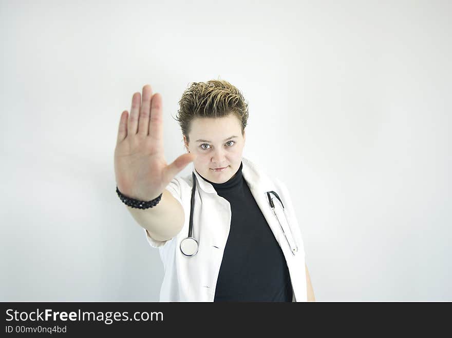 Portrait of young female doctor. Portrait of young female doctor