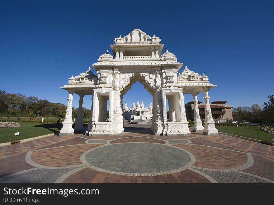 Hindi Temple in Chicago suburbs. Hindi Temple in Chicago suburbs.