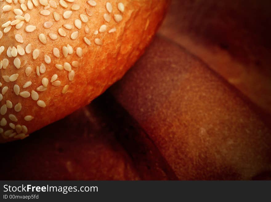 Various types of bread