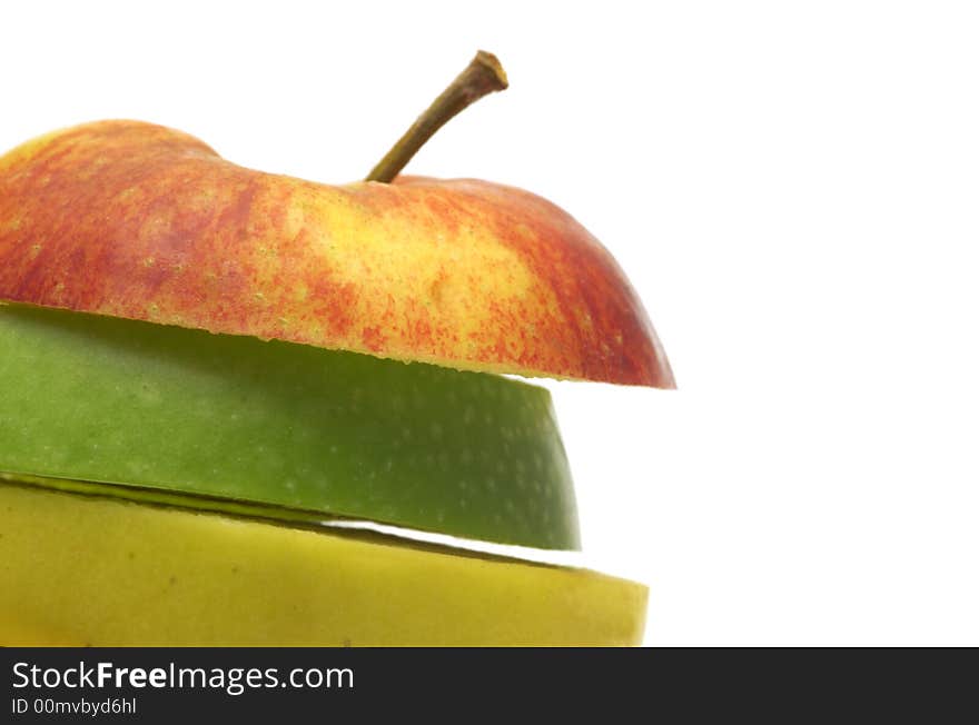 Abstract apple on white background