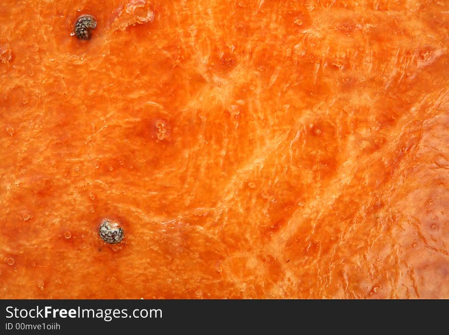 Fresh bread with a cheese crust, background