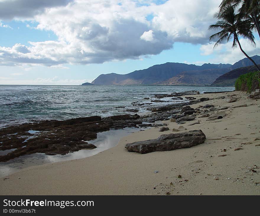 The coast line on Hawaii s Oahu. The coast line on Hawaii s Oahu.