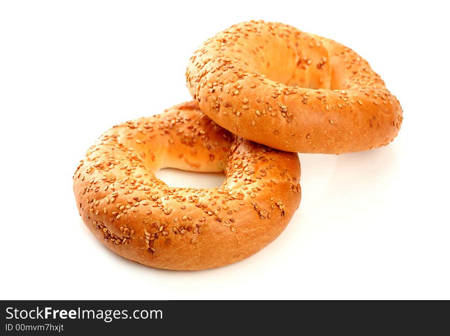 Two sweet buns with sesame