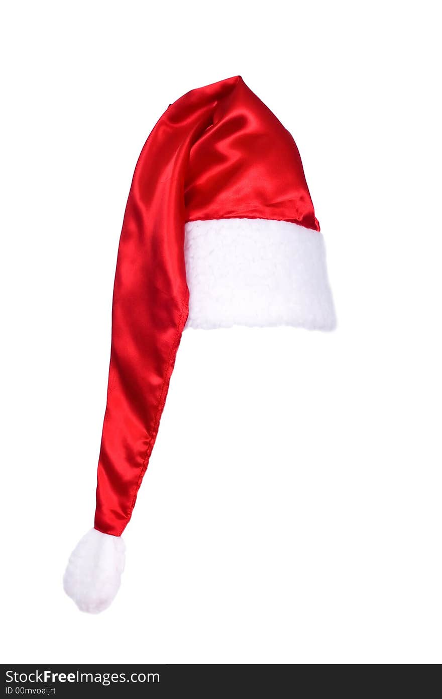 Santa Claus hat isolated on white