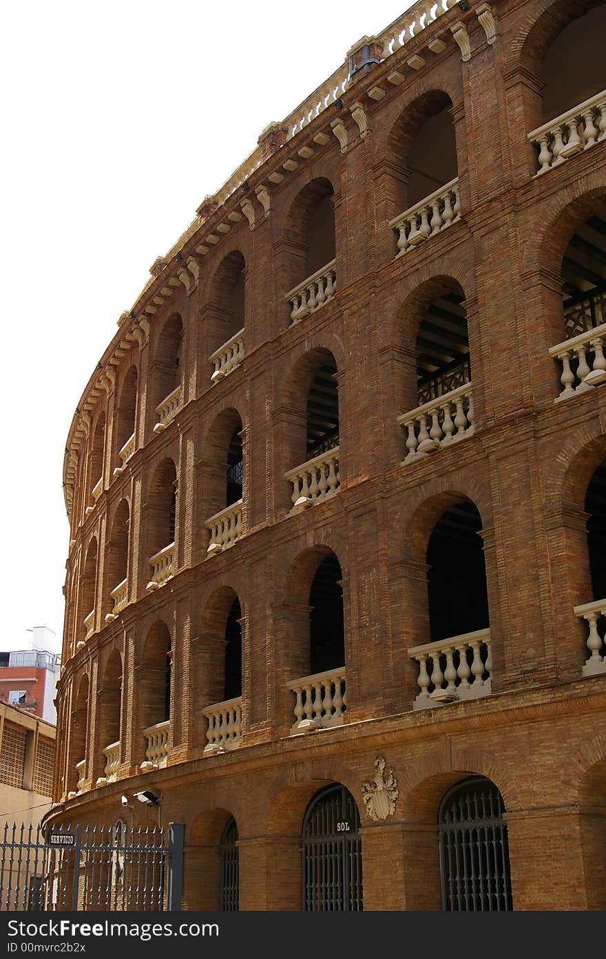 External view of the Valencia bullfighting arena