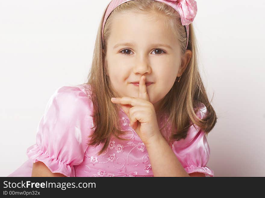 Nice young girl in pink