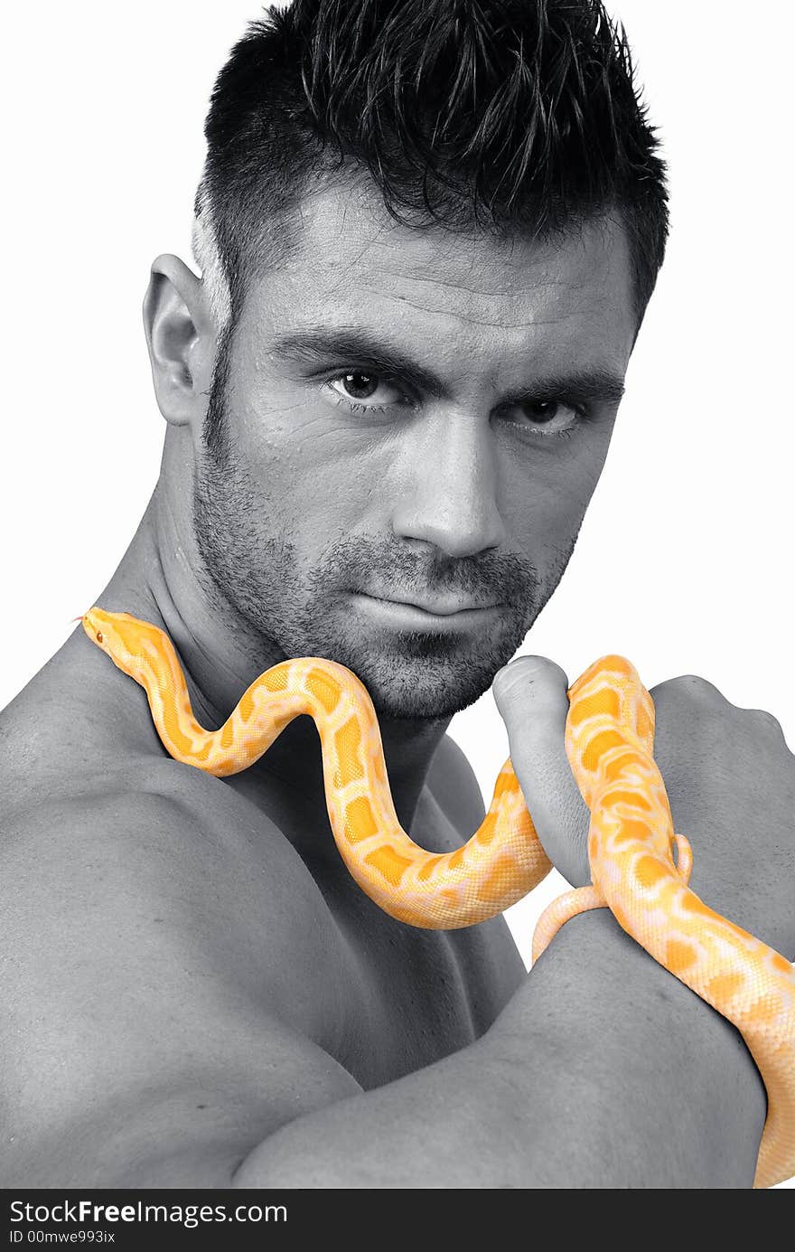 The man and snake