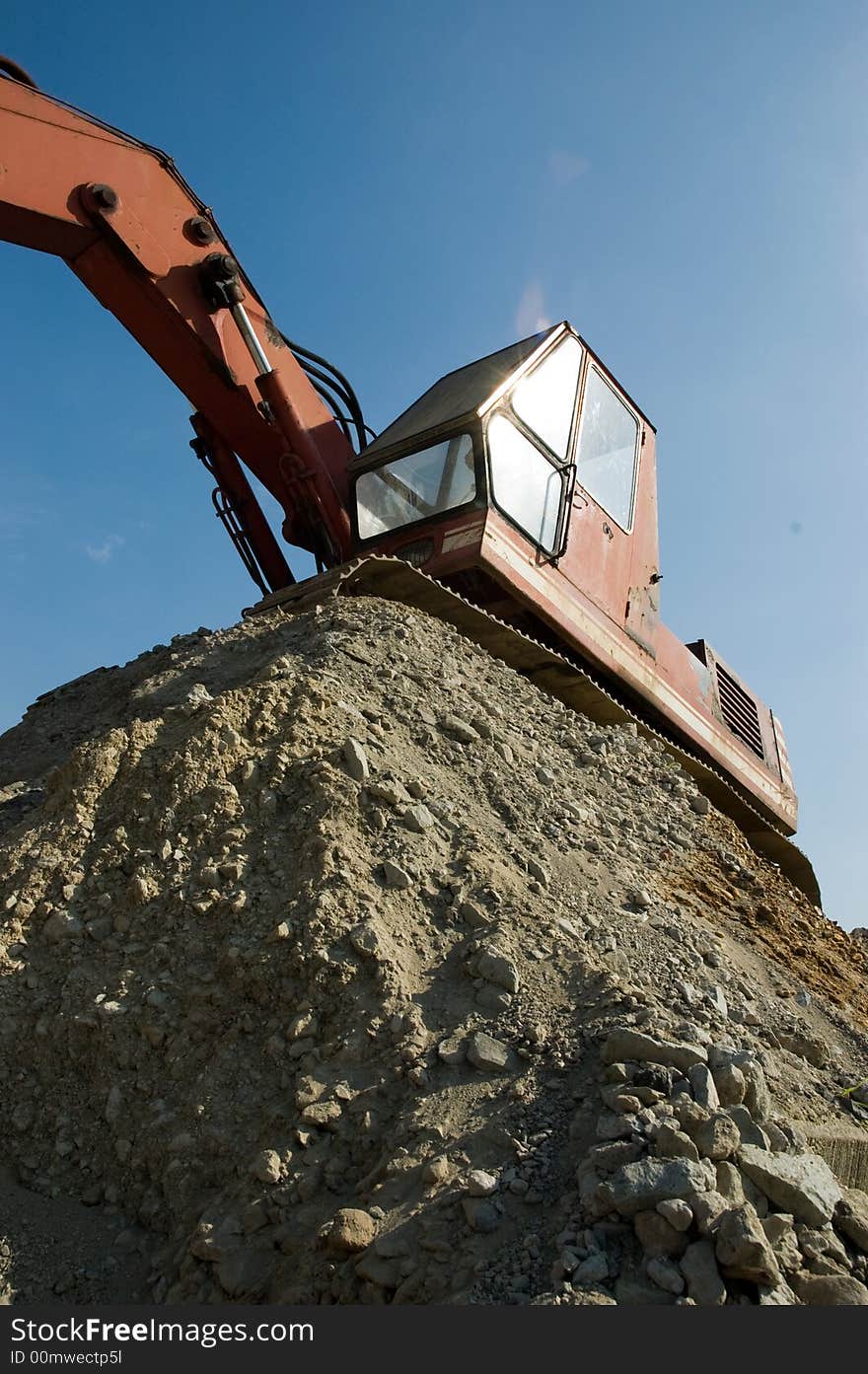 Reaching Excavator