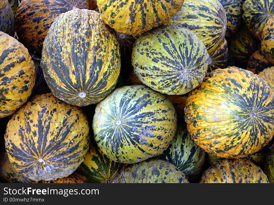 Honeydew Melons At Market