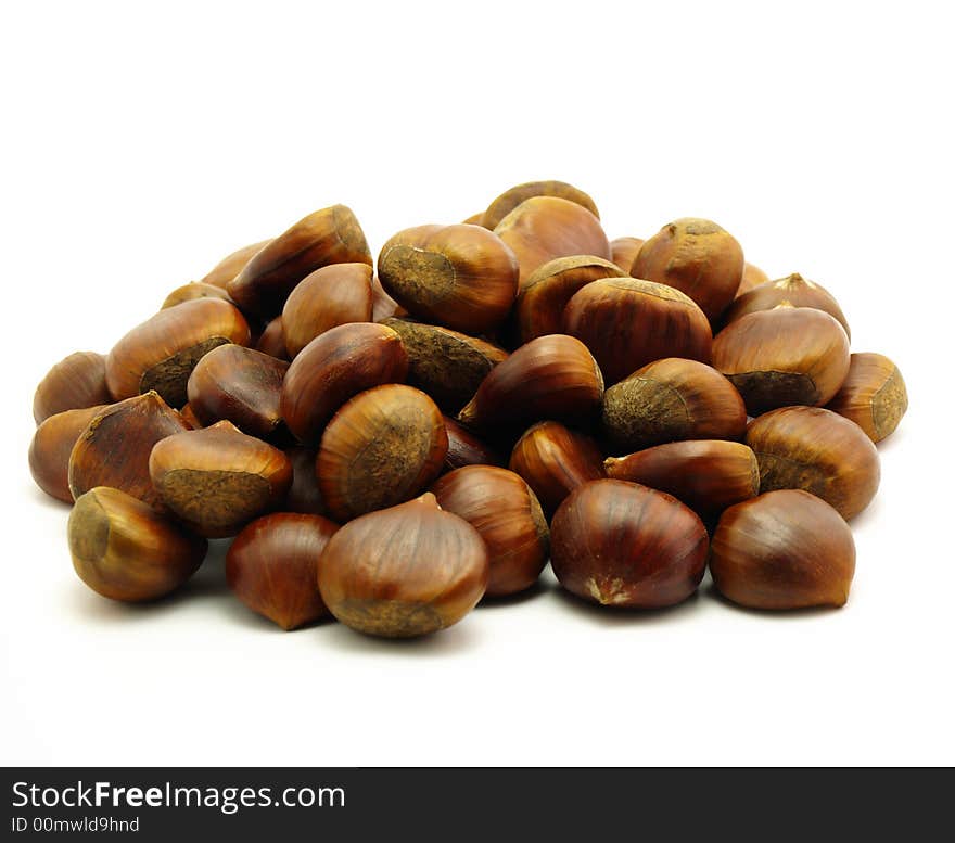 A heap of chestnuts