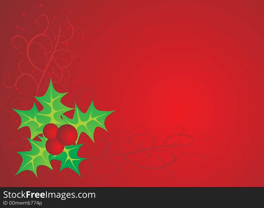 Red christmas dream postcard abstract design. Red christmas dream postcard abstract design