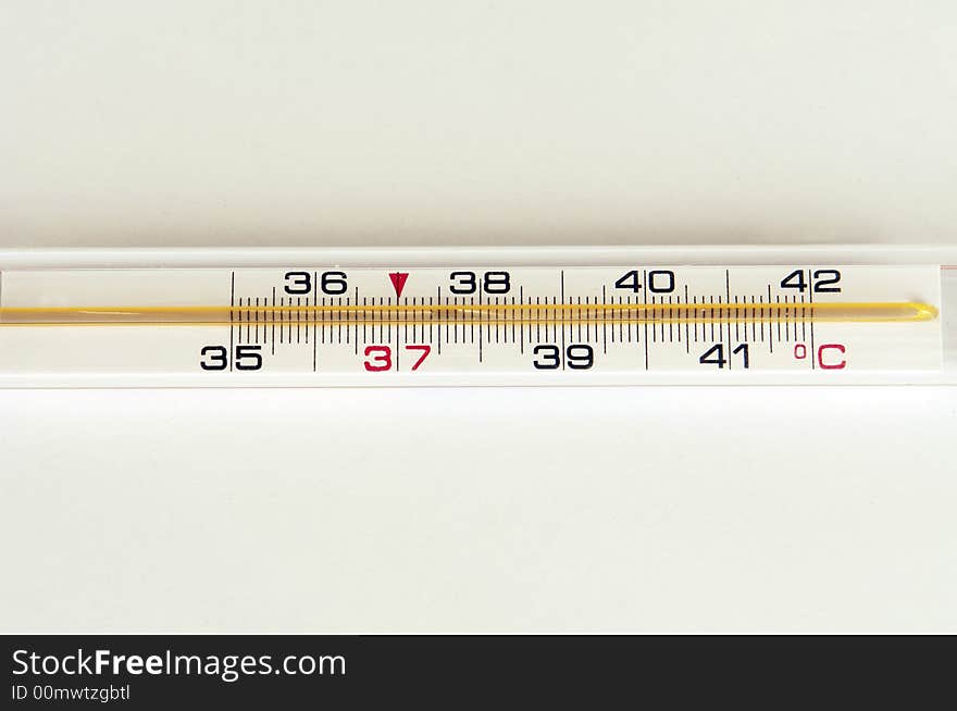 Thermometer on a white background