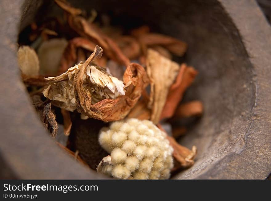 Wooden box of tea leaves - orange, jasmine, fruit and flower. Wooden box of tea leaves - orange, jasmine, fruit and flower