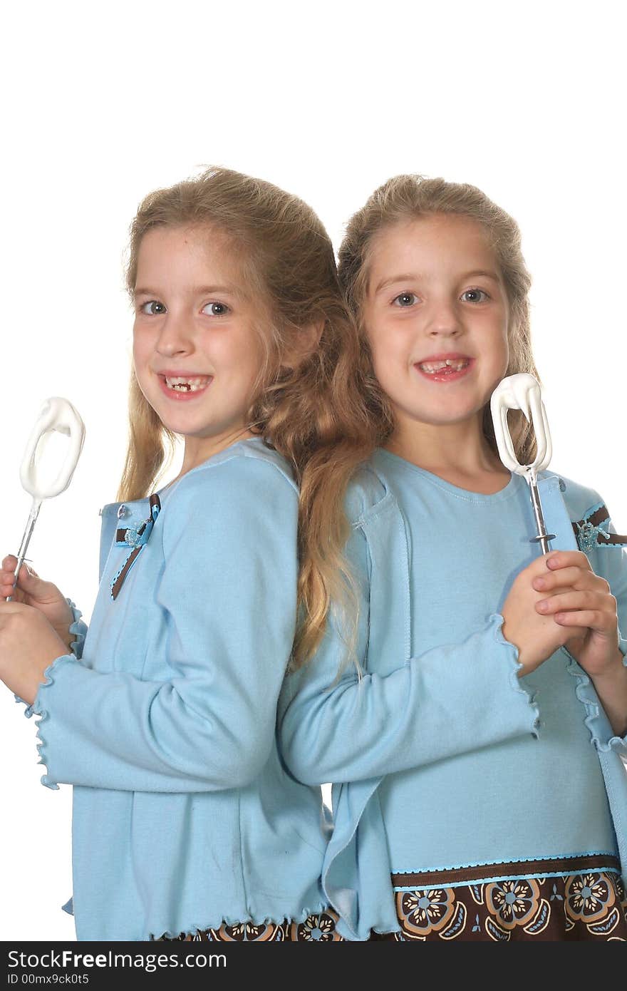 Twin Girls Baking Vertical Upc