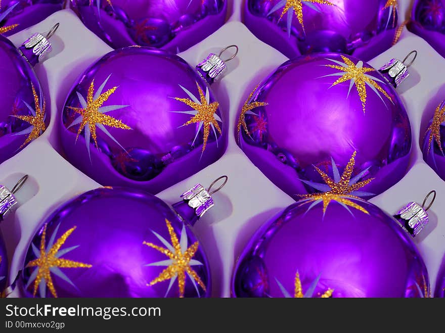 Christmas balls decorations in box