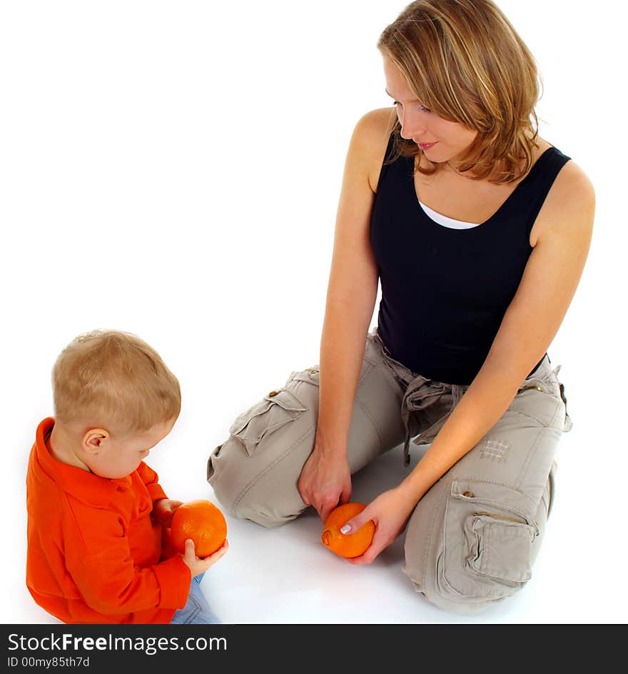 Happy mother with son