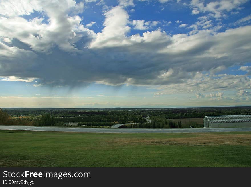 Scene outside of Fairbanks, Alaska. Scene outside of Fairbanks, Alaska