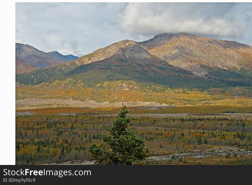 Scene outside of Fairbanks, Alaska. Scene outside of Fairbanks, Alaska