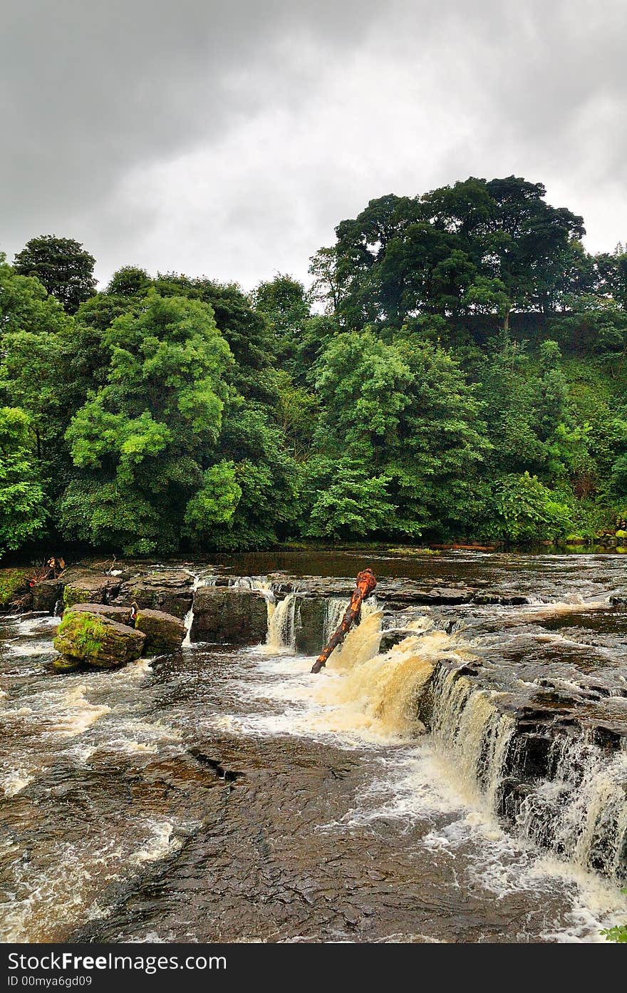 Waterfalls And Gloomy Weather