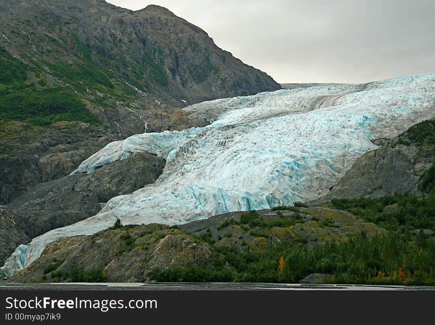 Glacier moving in Alaskan wilderness. Glacier moving in Alaskan wilderness