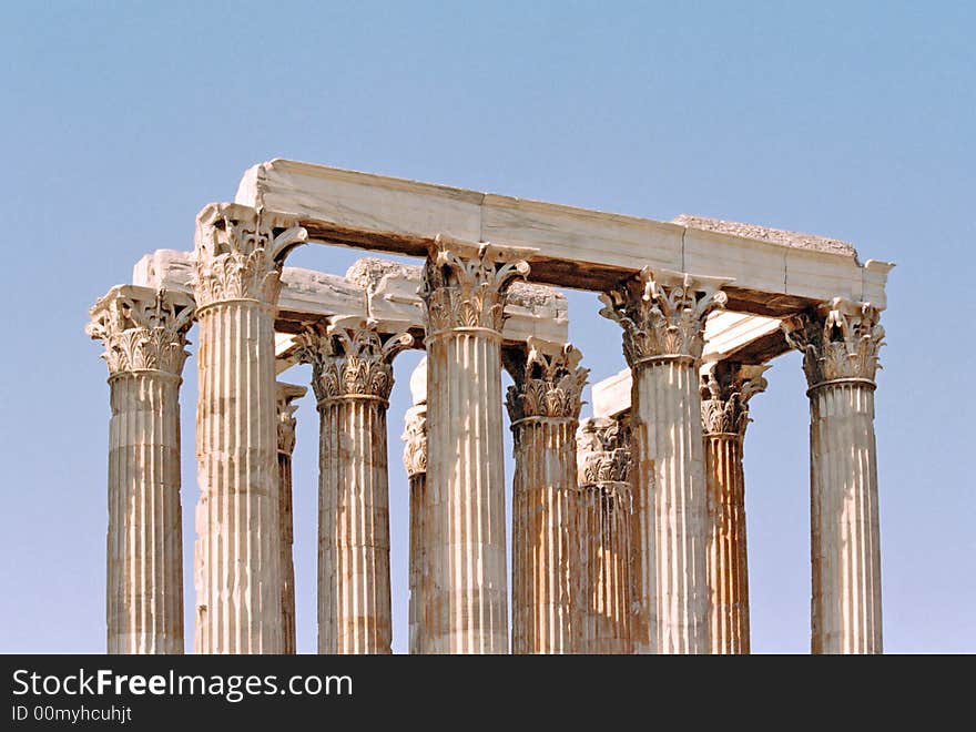 Ancient Temple of Olympian Zeus, Athens, Greece. Ancient Temple of Olympian Zeus, Athens, Greece