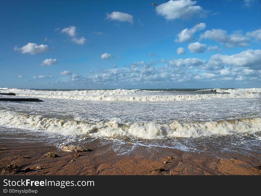 Autumn Storm On Black Sea