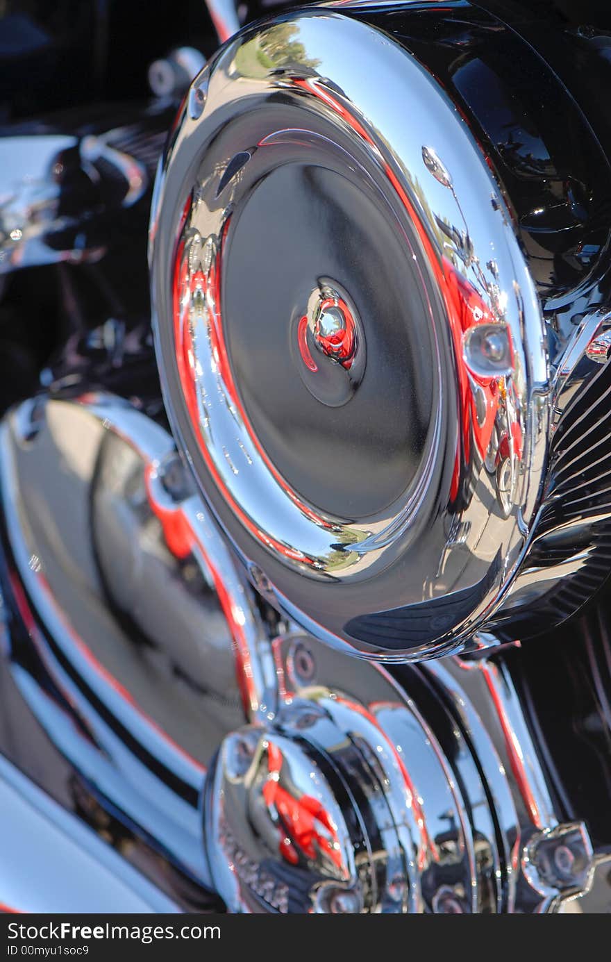 Engine of  motorcycle, detail, close up