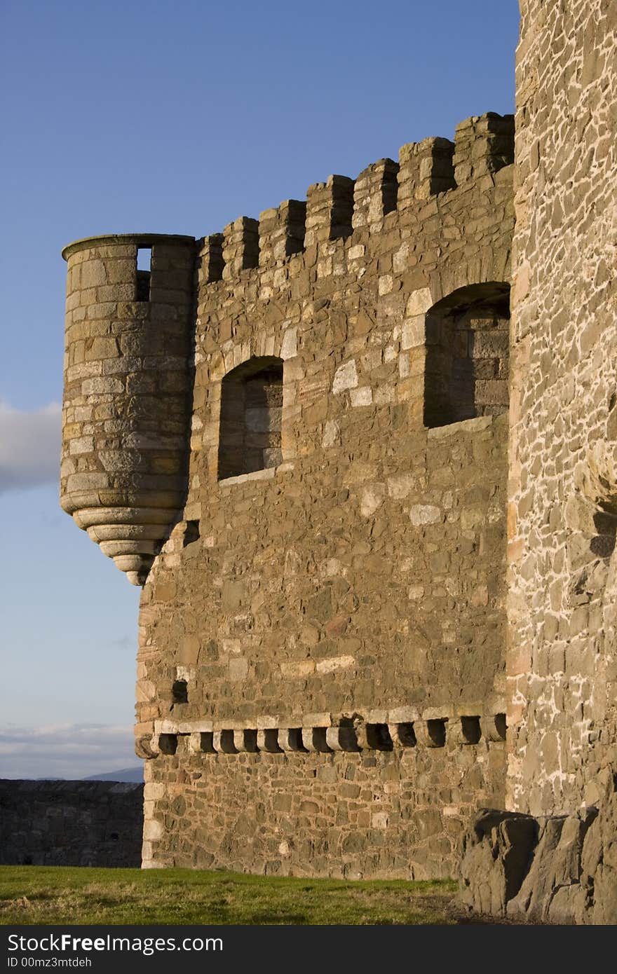 Part of Blackness Castle in Scotland. Part of Blackness Castle in Scotland