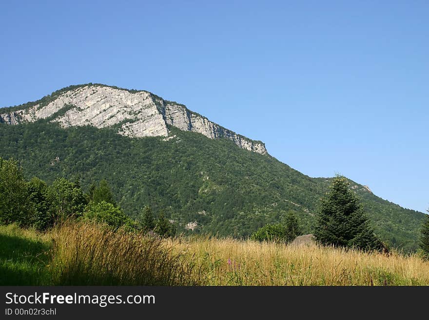 Landscape view of mountain and sky