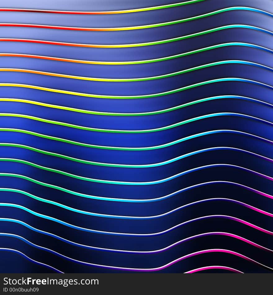 Colored lines on a page with smooth waves. Colored lines on a page with smooth waves