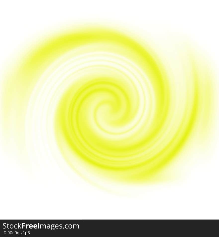 Yellow spinning computer generated vortex for an abstract background