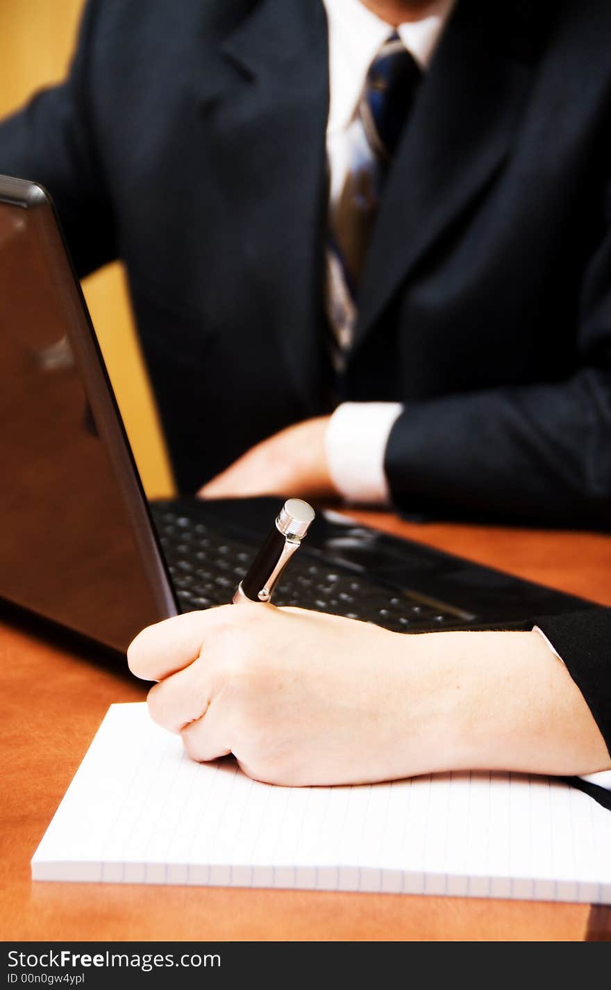 Business colleagues in a borad room with notes