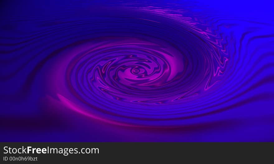 Water forming a vortex in blue and purple. Water forming a vortex in blue and purple