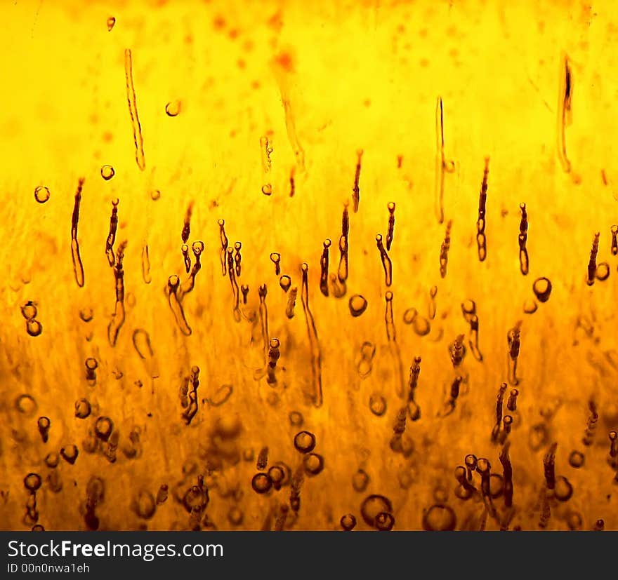 Yellow abstraction -  macro of ice. Yellow abstraction -  macro of ice