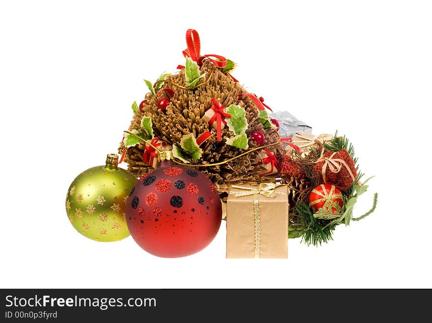 Christmas decoration isolated on a white background