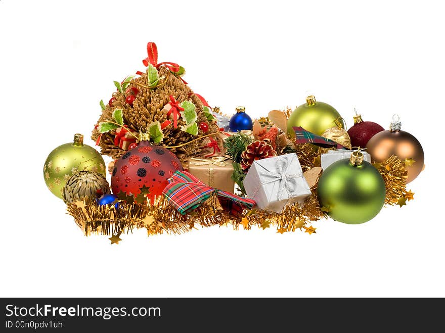 Christmas decoration isolated on a white background