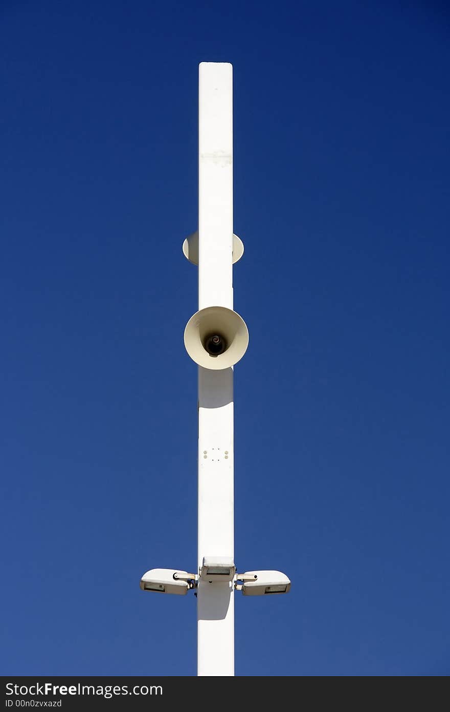 Modern Loudspeaker and Light Pole