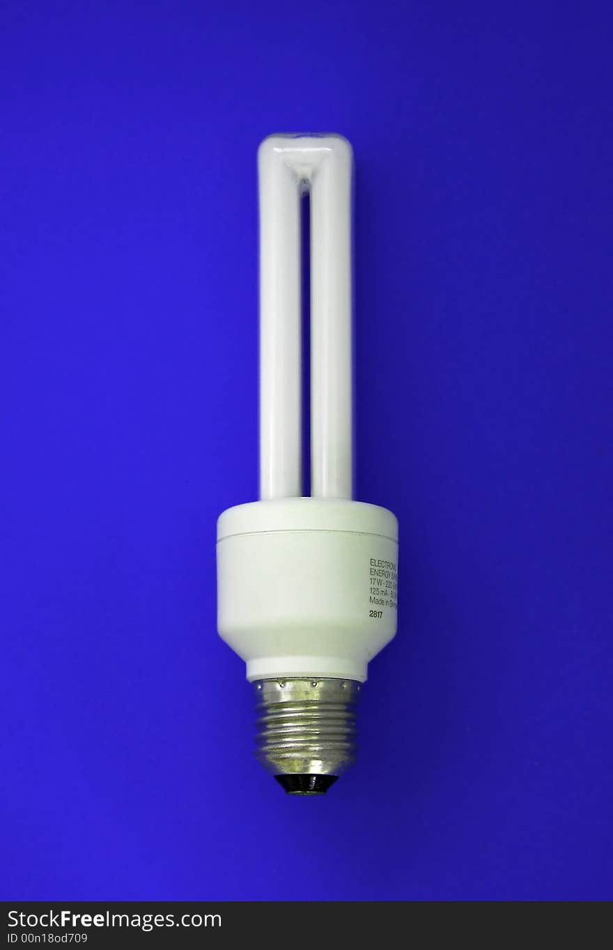 Lightbulb isolated on coloured background