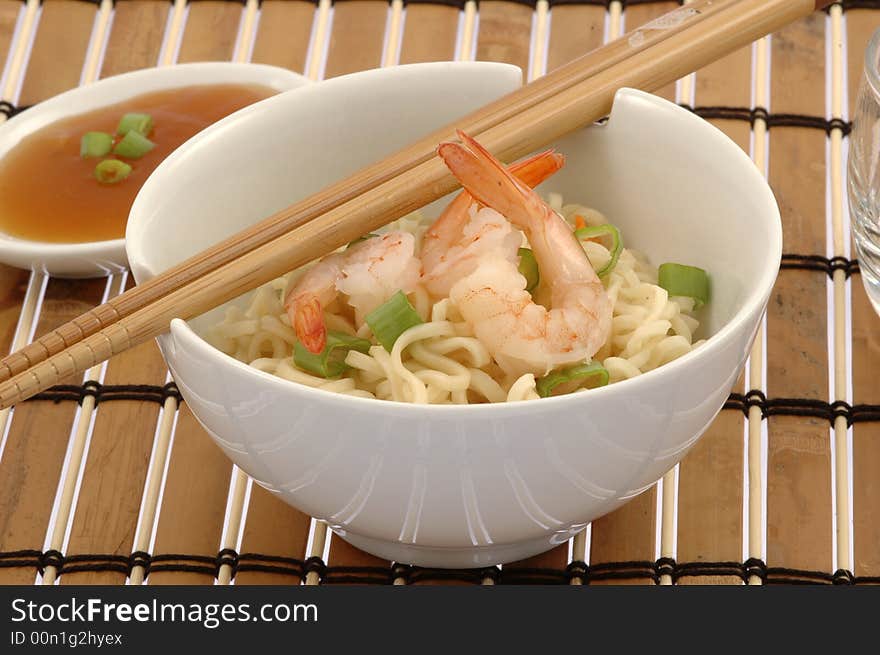 Noodles and Shrimp