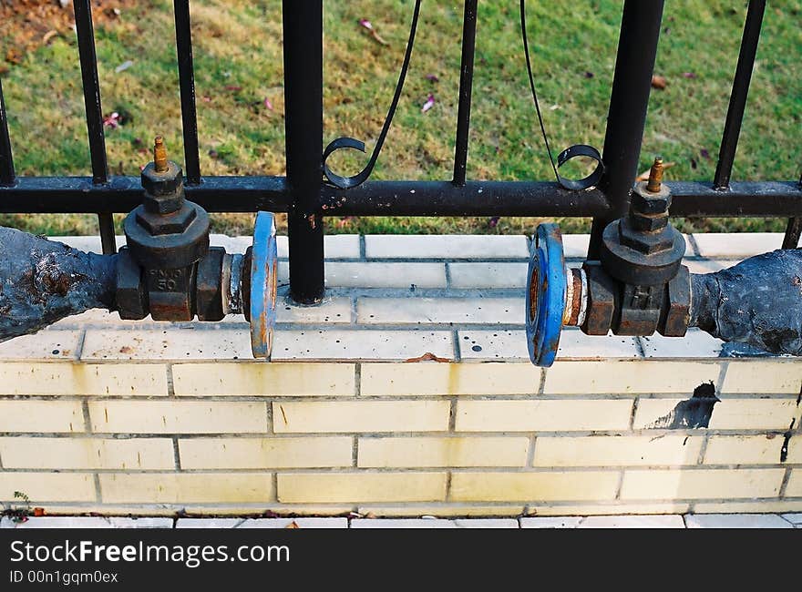 It is two opened water pipes.
See more my images at :) http://www.dreamstime.com/Eprom_info