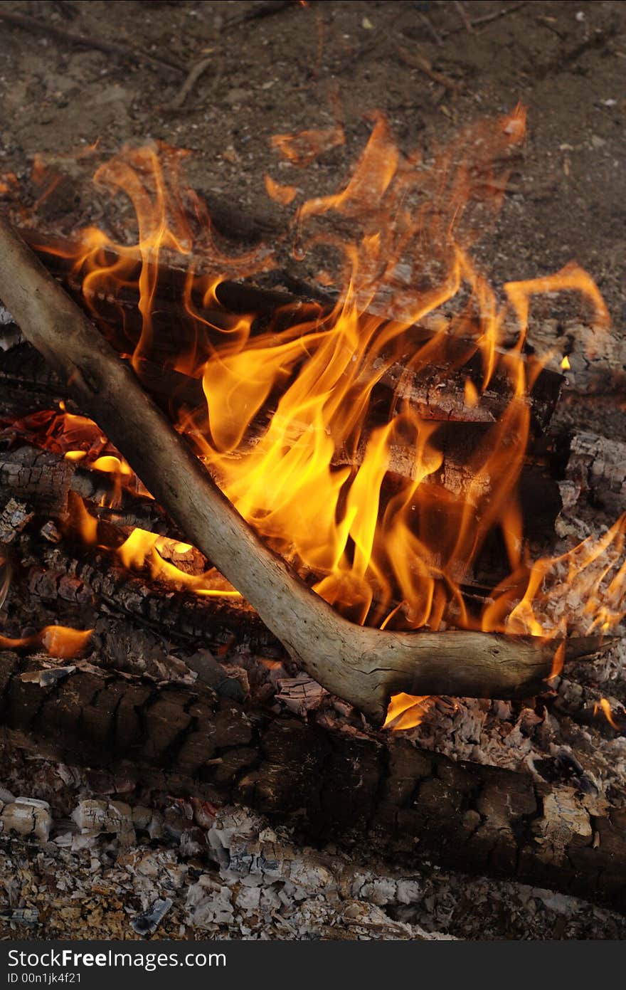 Evening campfire in northern alaska