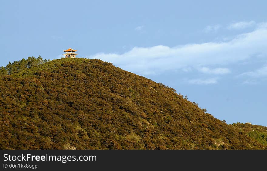 Gloriette on the hill in westen China