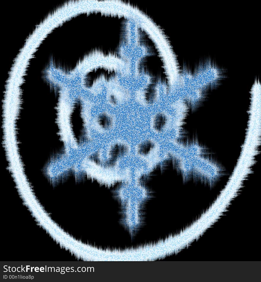 Icy Blue Snowflake